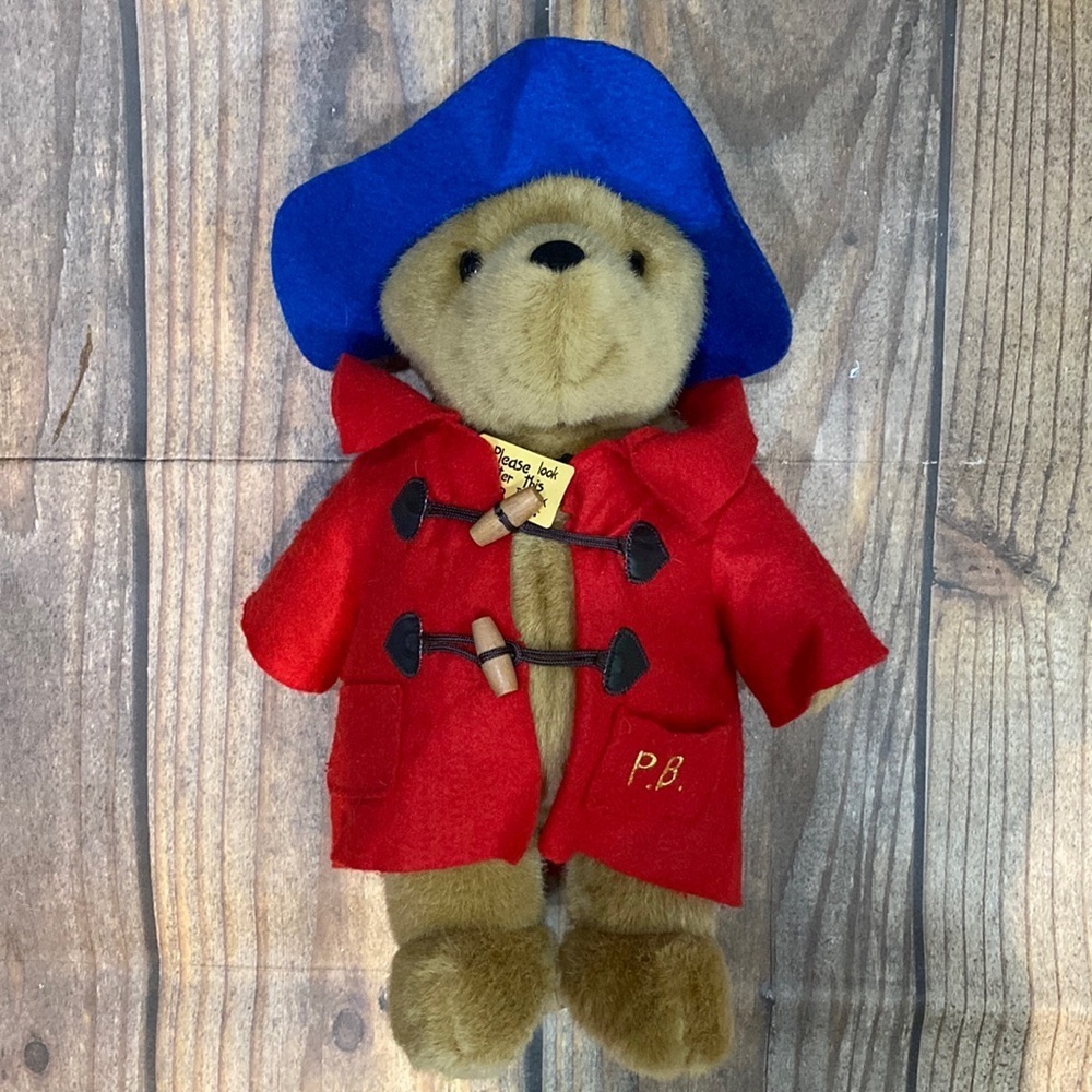 Paddington Bear 14” Plush with Felt Hat and Red Coat
